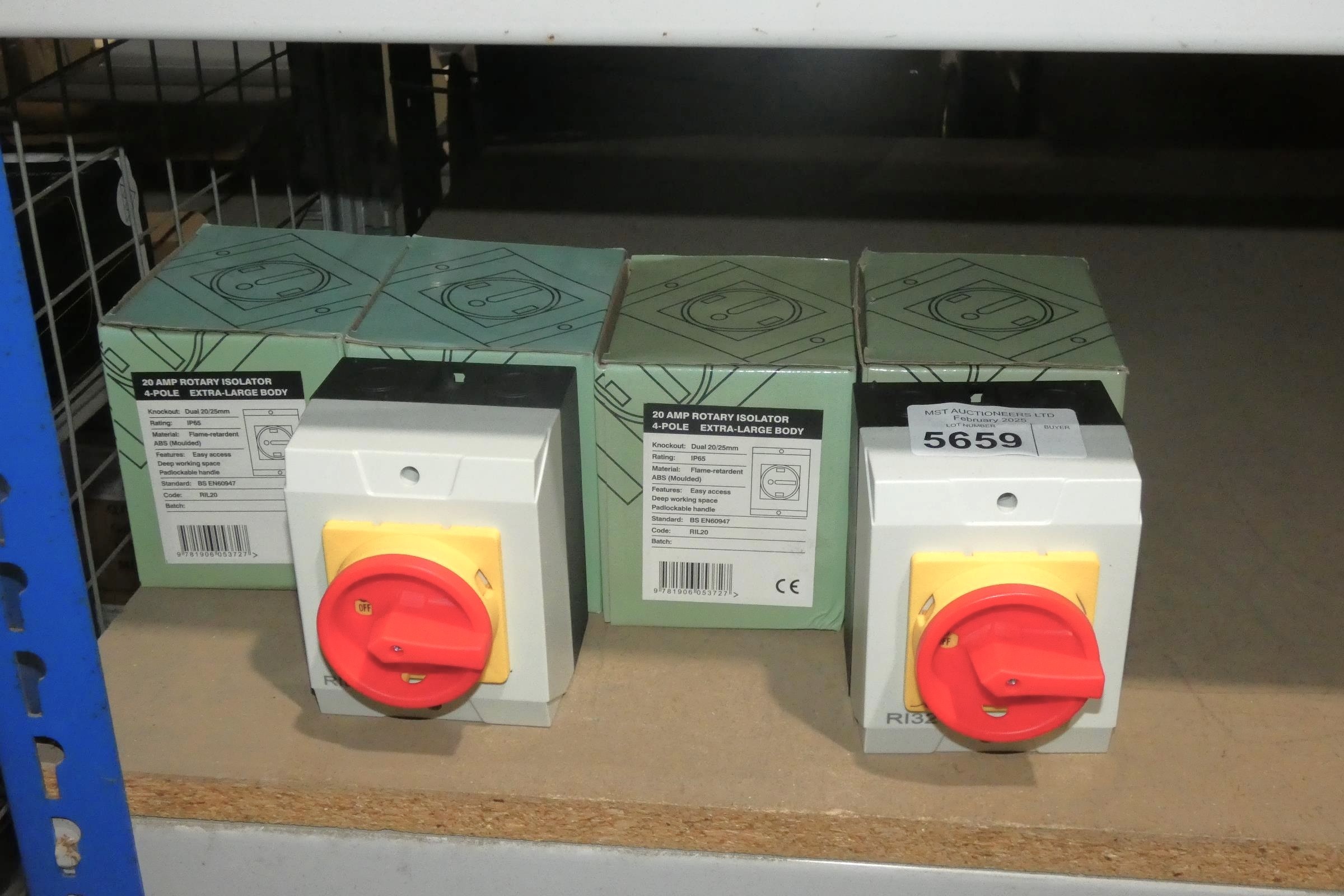 4 x rotary isolators 20 amp