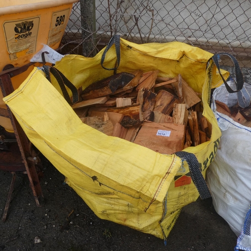 7018 - 1 x dumpy bag containing a quantity of various wood offcuts