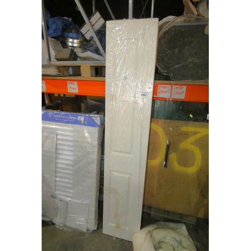 5988 - A JB Kind Canterbury white bi-fold door approx 762 x 1981mm (when unfolded)