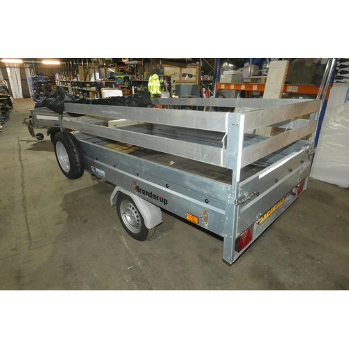 6994 - A single axle, un-braked  trailer by Brenderup, model 3205, Gross weight 750kg, the body measures ap... 