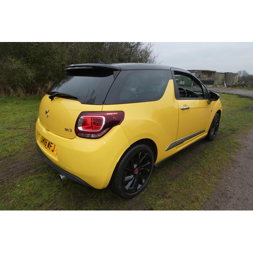 12 - DS DS3 Puretech Performance Line,
Registration number: SM18 WFJ,
V5: Awaiting V5,
Odometer reading: ... 