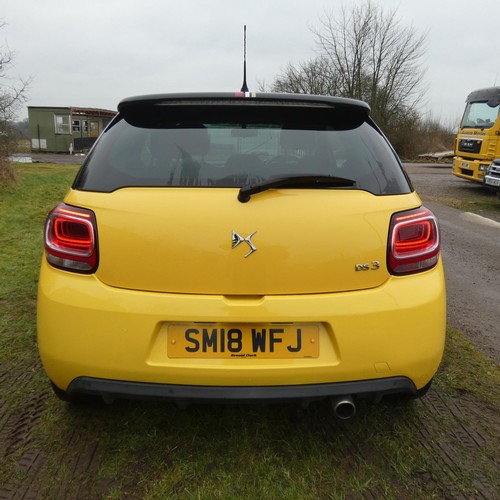 12 - DS DS3 Puretech Performance Line,
Registration number: SM18 WFJ,
V5: Awaiting V5,
Odometer reading: ... 