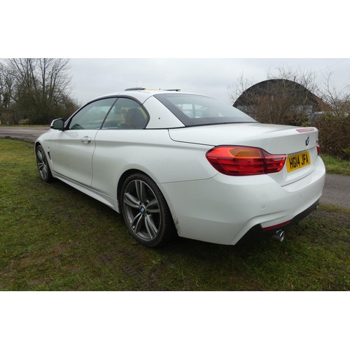 15 - BMW 435i M Sport Auto, Convertible,
Registration number: HG14 JFA,
V5: Present,
Odometer reading: 22... 