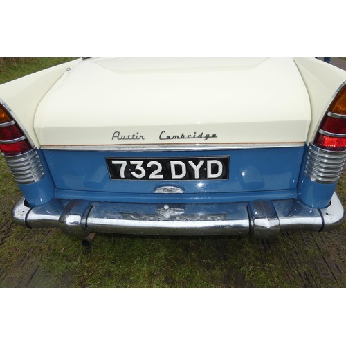 21 - Austin Cambridge
Registration number: 732 DYD,
V5: Present,
Odometer reading: 46,037 miles,
Date of ... 