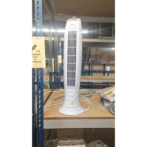 57 - 1 x Kingfisher oscillating tower fan 240v