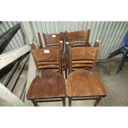 1182 - 6 x wooden dinning chairs