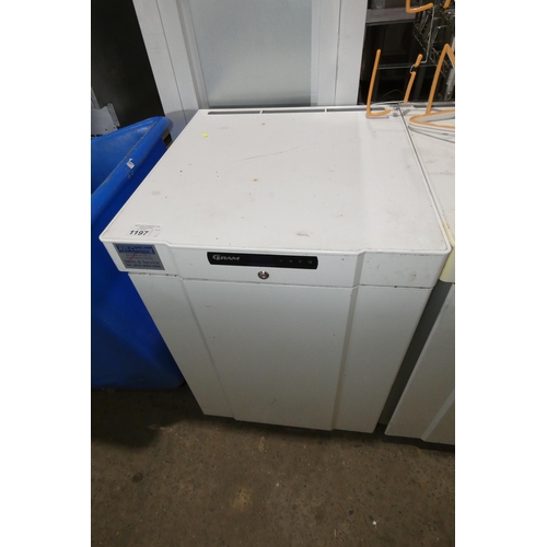 1197 - A commercial under counter fridge by Gram type K210LG3W - tested working - trade