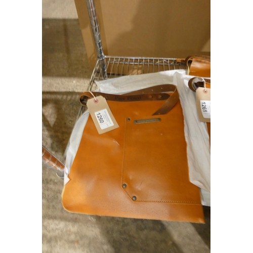 1260 - A leather, waist half apron by Pier Point.