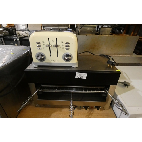 1265 - A commercial stainless steel electric steak house grill and a 4 slice toaster by Morphy Richards - t... 