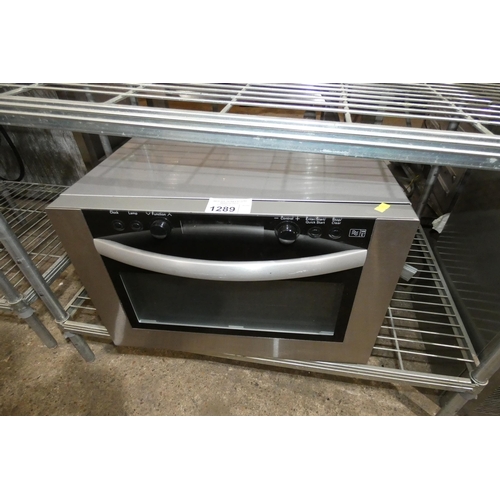 1289 - A stainless steel compact Microwave oven and grill by LG type MP9287NL - tested working - trade