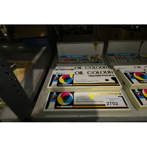 4 x boxes of oil colour paints by Marie's 14 colours