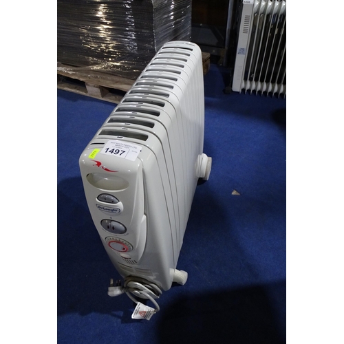 A mobile electric Oil filled radiator by Delonghi 240v (Trade)