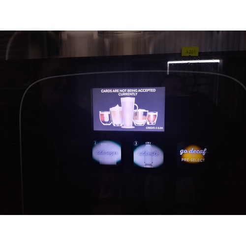 1001 - A large hot drink vending machine by Crane Merchandising Systems, type Icon year 2019 serial 2941-14... 