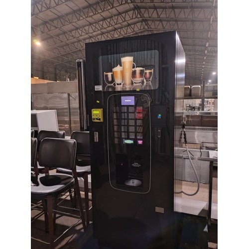 1001 - A large hot drink vending machine by Crane Merchandising Systems, type Icon year 2019 serial 2941-14... 