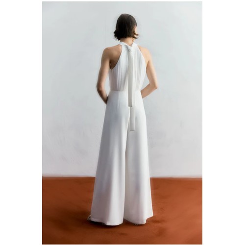 355 - 1 x Rowley Hesselballe Reinaa halterneck bridal jumpsuit RRP £349 (was originally much higher than t... 