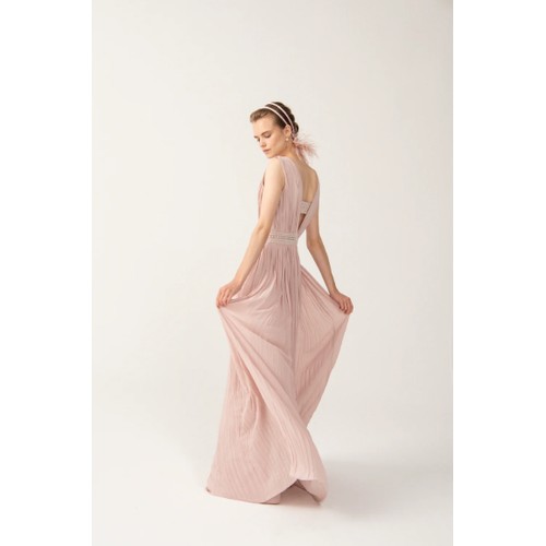 426 - 1 x Rowley Hesselballe Jemre pink pleated bridesmaid dress RRP £ 99(was originally much higher than ... 