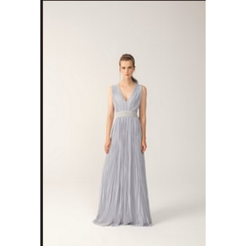 429 - 1 x Rowley Hesselballe Jemre grey pleated bridesmaid dress RRP £ 99(was originally much higher than ... 