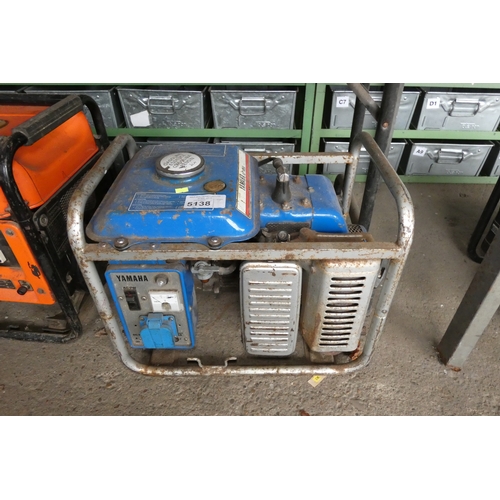 5138 - 1 x Yamaha EF1400 pull start petrol engine generator output 1.2kva 240v