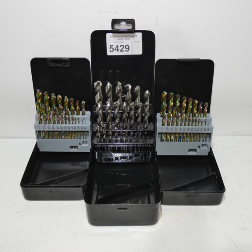 3 x drill bit sets in metal cases comprising 1 x 25 piece HSS 1mm to ...