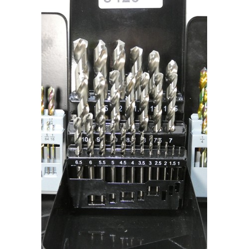 3 x drill bit sets in metal cases comprising 1 x 25 piece HSS 1mm to ...