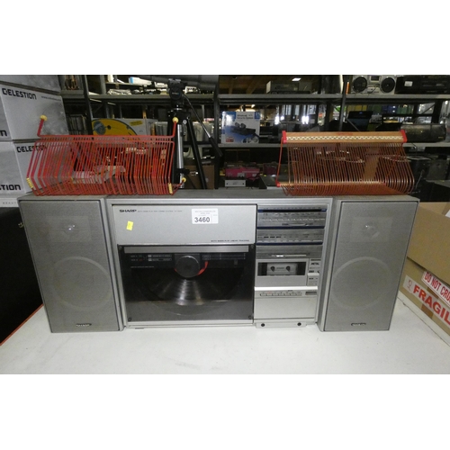 A vintage upright record player & stereo system by Sharp type VZ-3500 ...