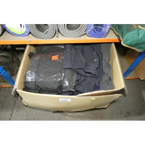 1 x box containing a quantity of various overall and work trousers