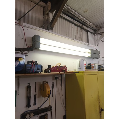 6801 - 1 x large spray booth with fan, lights etc, contents of 2 pallets and 1 stillage which is not includ... 