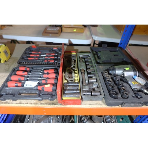 A quantity of various tools to include a pneumatic impact wrench a ...