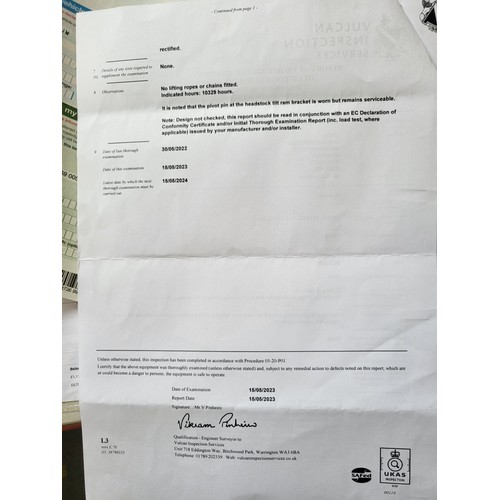 6800 - Manitou MLT 629 Turbo Telescopic handler, complete with Pallet forks
Registration number: W499 JJW
T... 