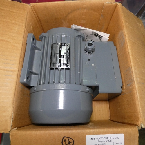 5080 - 1 x electric motor 110v, 1ph, 1400rpm - Unused