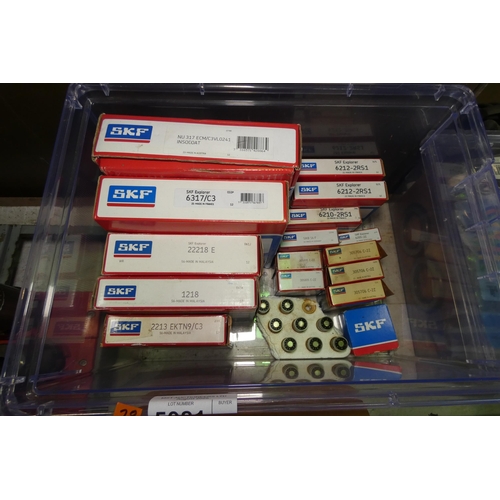 5081 - 1 box containing a quantity of various SKF bearings