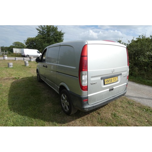 9 - Mercedes Vito 111 CDI Compact,
Registration number: HN58 SXC,
V5: Present,
Odometer reading: 140,325... 