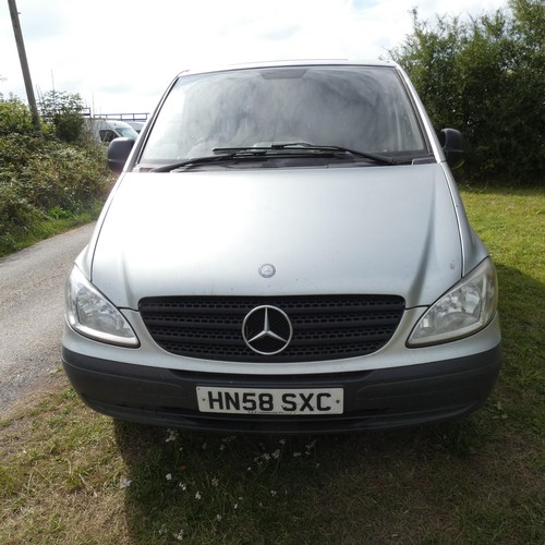 9 - Mercedes Vito 111 CDI Compact,
Registration number: HN58 SXC,
V5: Present,
Odometer reading: 140,325... 