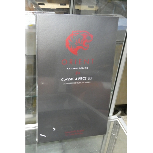 2038 - A classic 4 piece chef knife set by Orient type Carbon Series