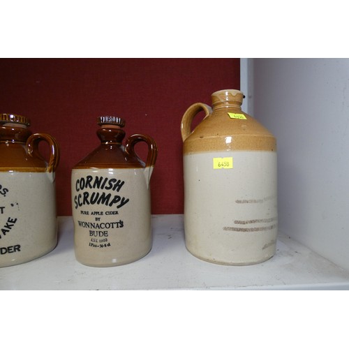 4019 - A quantity of vintage and other stoneware bottles and jars (one shelf)