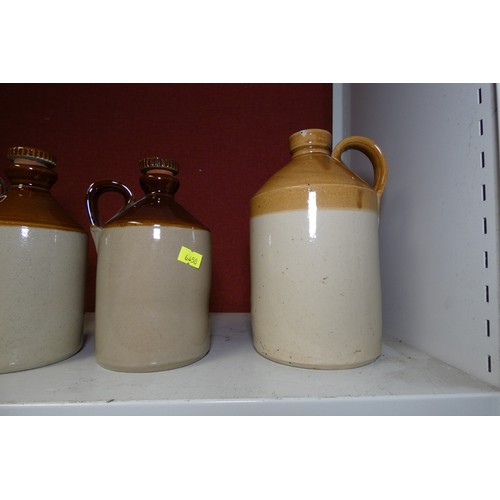 4019 - A quantity of vintage and other stoneware bottles and jars (one shelf)