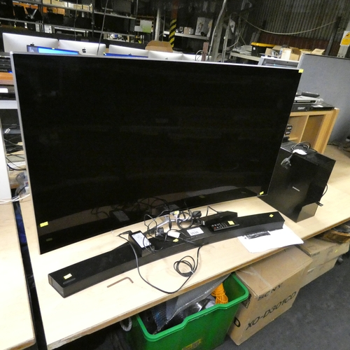 3530 - A 49 inch Curved 4K Samsung Smart HDTV type series 9 UE49KS9000T, satellite and terrestrial inputs, ... 