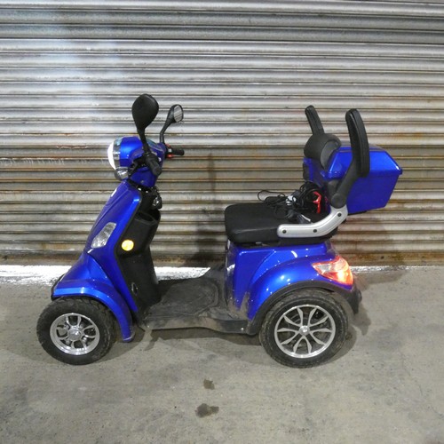 3139 - 1 x Green Power model Fastest Blue battery powered mobility scooter supplied with key and 4 x spare ... 