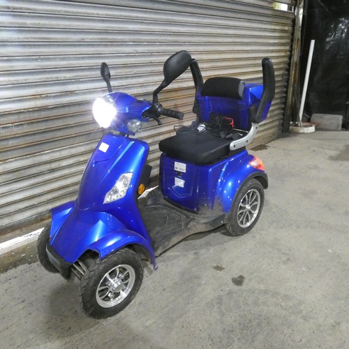 3139 - 1 x Green Power model Fastest Blue battery powered mobility scooter supplied with key and 4 x spare ... 