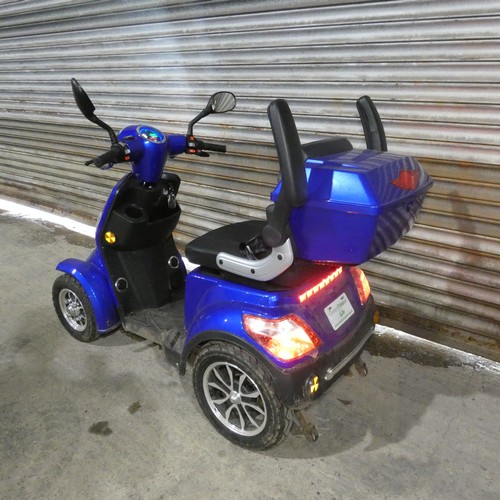 3139 - 1 x Green Power model Fastest Blue battery powered mobility scooter supplied with key and 4 x spare ... 