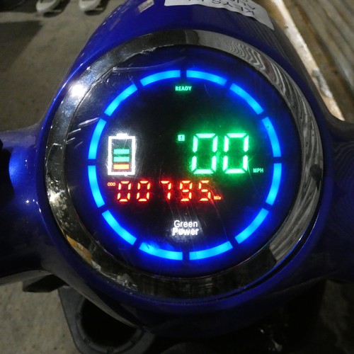 3139 - 1 x Green Power model Fastest Blue battery powered mobility scooter supplied with key and 4 x spare ... 