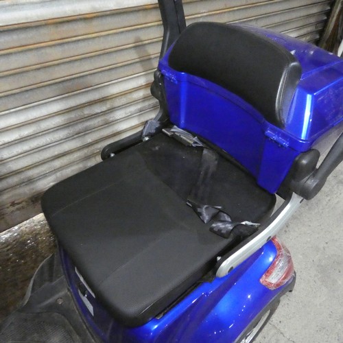3139 - 1 x Green Power model Fastest Blue battery powered mobility scooter supplied with key and 4 x spare ... 