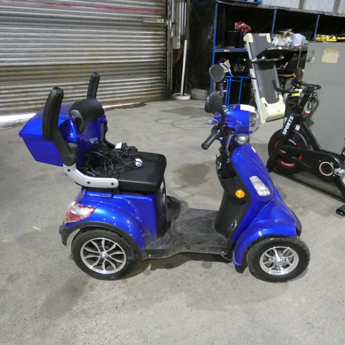 3139 - 1 x Green Power model Fastest Blue battery powered mobility scooter supplied with key and 4 x spare ... 
