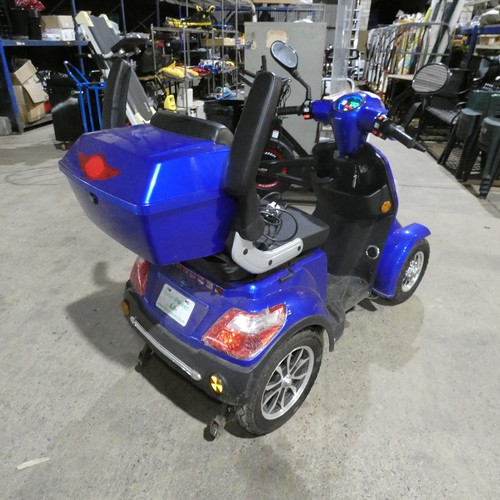 3139 - 1 x Green Power model Fastest Blue battery powered mobility scooter supplied with key and 4 x spare ... 