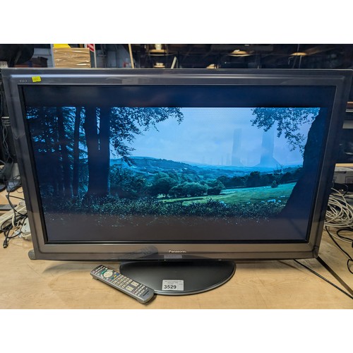 3529 - A 37 inch flat screen TV by Panasonic type TX-L37D25B With Satellite and terrestrial inputs, comes w... 