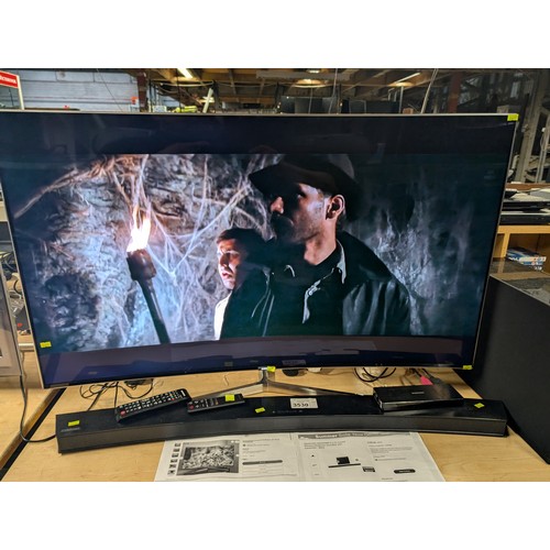 3530 - A 49 inch Curved 4K Samsung Smart HDTV type series 9 UE49KS9000T, satellite and terrestrial inputs, ... 