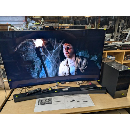 3530 - A 49 inch Curved 4K Samsung Smart HDTV type series 9 UE49KS9000T, satellite and terrestrial inputs, ... 