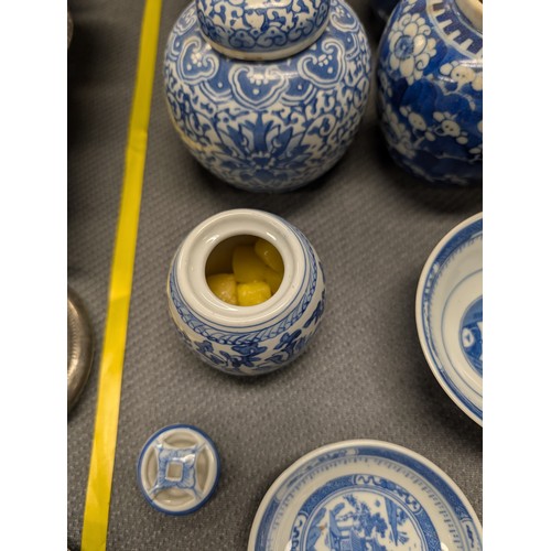 4221 - 2 Imari jars with covers and a quantity of miscellaneous decorative oriental jars and pots etc