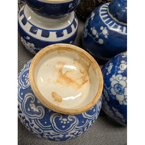 4221 - 2 Imari jars with covers and a quantity of miscellaneous decorative oriental jars and pots etc