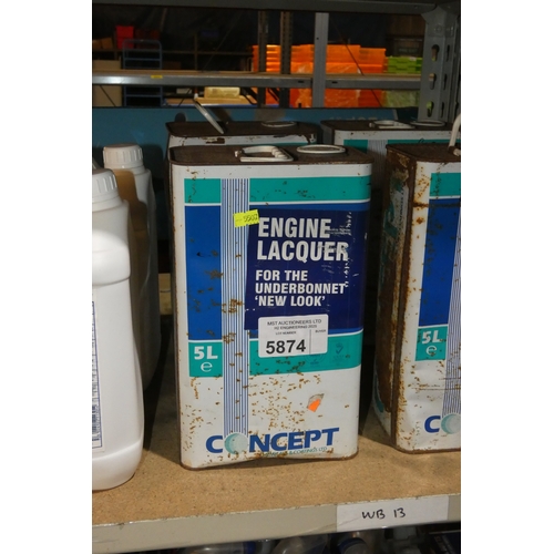 2 x 5L cans of Concept Engine Lacquer